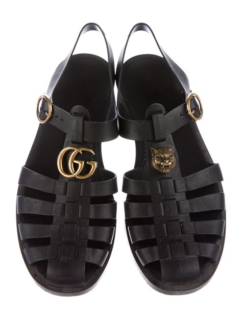 gucci black gg sandals|gucci sandals original.